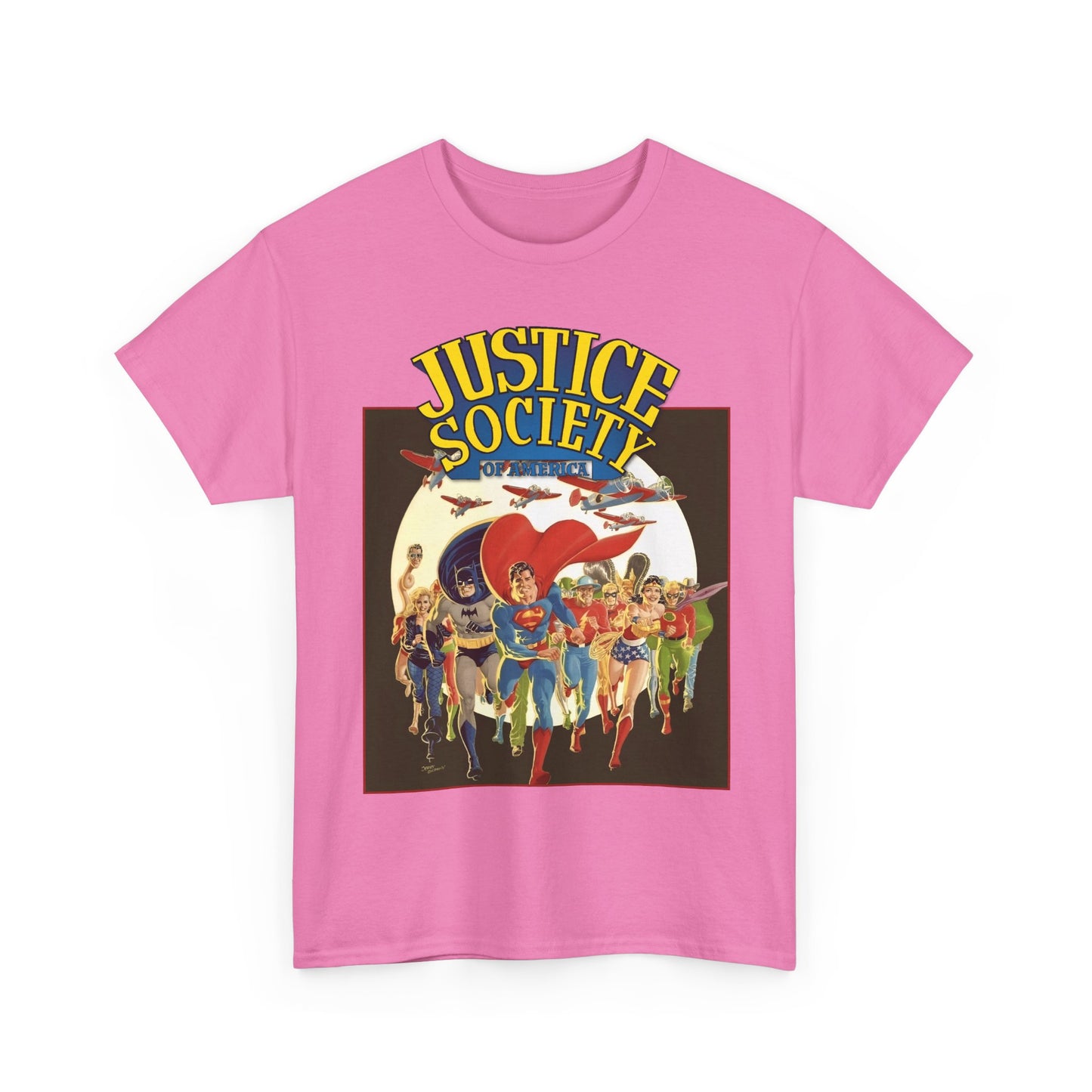 Justice Society of America T-Shirt - Superman, Wonder Woman, Black Canary, Green Lantern, Batman, Plastic Man, Flash - DC Comics
