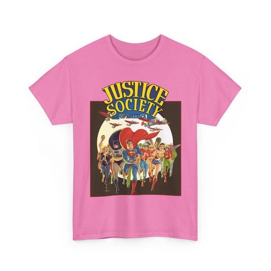 Justice Society of America T-Shirt - Superman, Wonder Woman, Black Canary, Green Lantern, Batman, Plastic Man, Flash - DC Comics