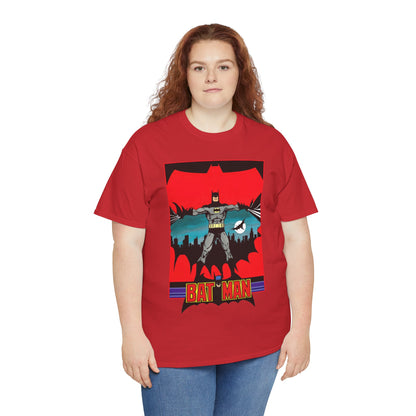 Batman T-Shirt - George Perez Art - 1980s JLA Postcard Art - DC Comics