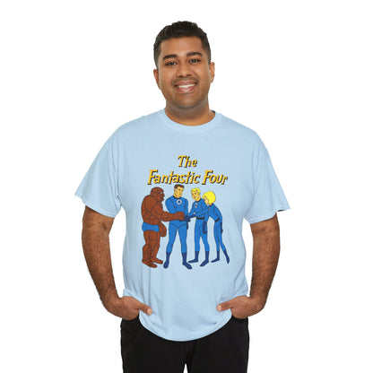 Fantastic Four T-Shirt - Hanna-Barbera 1960s Cartoon - Human Torch, The Thing, Invisible Woman - Marvel Comics