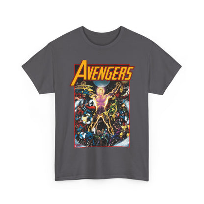 Avengers T-Shirt - George Perez Art - Korvac Saga - Guardians of the Galaxy - Thor, Captain America, Iron Man, Scarlet Witch, Vision, Wonder Man, Hawkeye - Marvel Comics