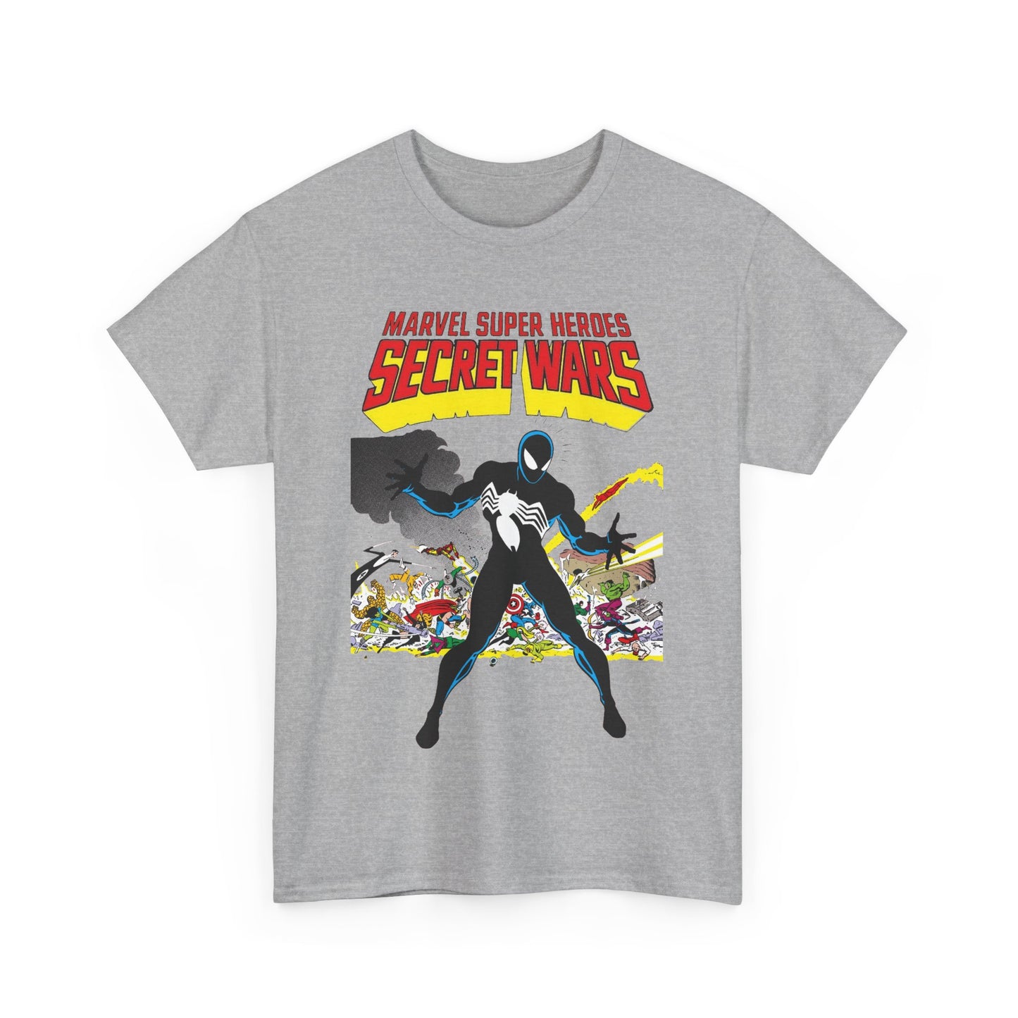 Secret Wars T-Shirt - Classic Marvel Comics Series - Alien Symbiote Spider-Man, 1st Appearance - Future Venom Story