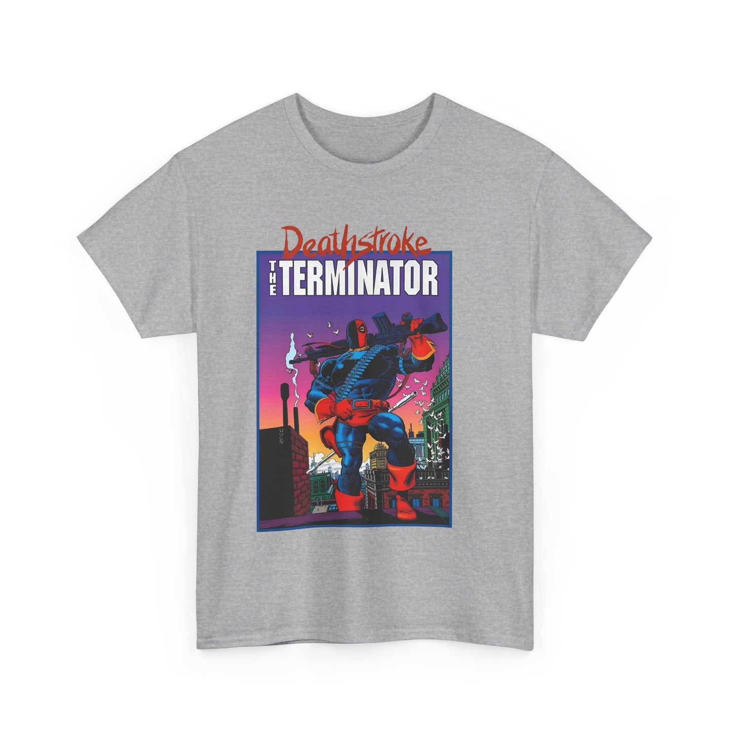 Deathstroke The Terminator T-Shirt - Mike Zeck Art - New Teen Titans Foe & Mercenary - Slade Wilson, Father of Jericho and Ravager - DC Comics - #1 Cover