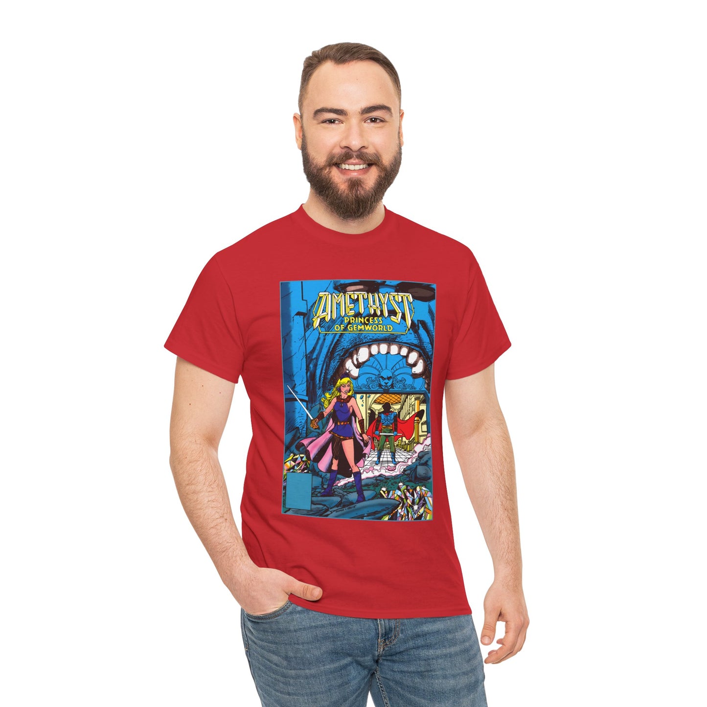 Amethyst, Princess of Gemworld T-Shirt - George Perez & Ernie Colon Art - The Last Battle Vs Dark Opal - DC Comics