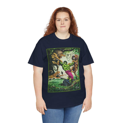 Incredible Hulk T-Shirt - Joe Jusko Art - Hulk Fighting Lions and Tigers (But No Bears, Oh My!) - Marvel Comics
