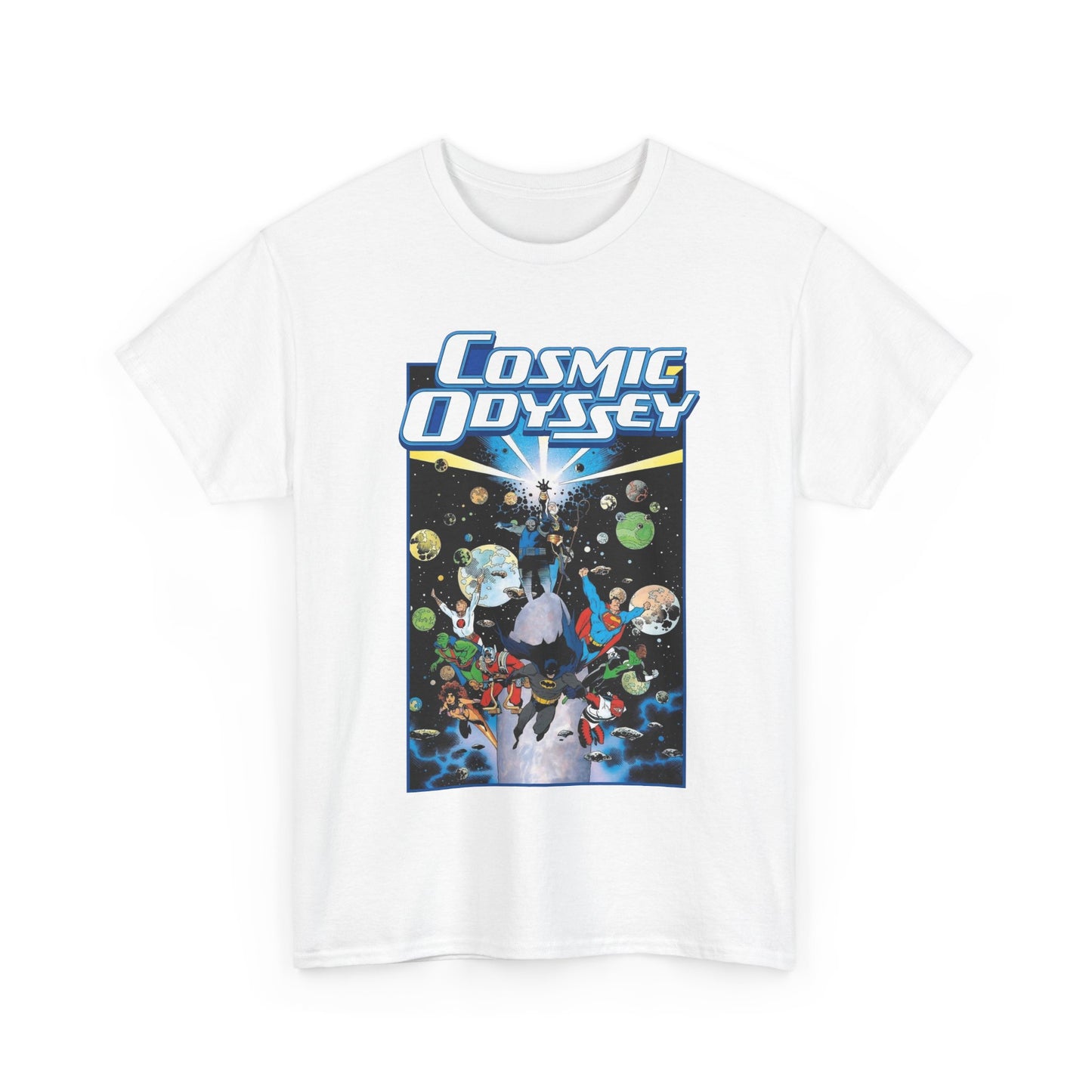 Cosmic Odyssey T-Shirt - Mike Mignola Art - Superman, Darkseid, Lightray, Orion, Starfire, Highfather. John Stewart - DC Comics