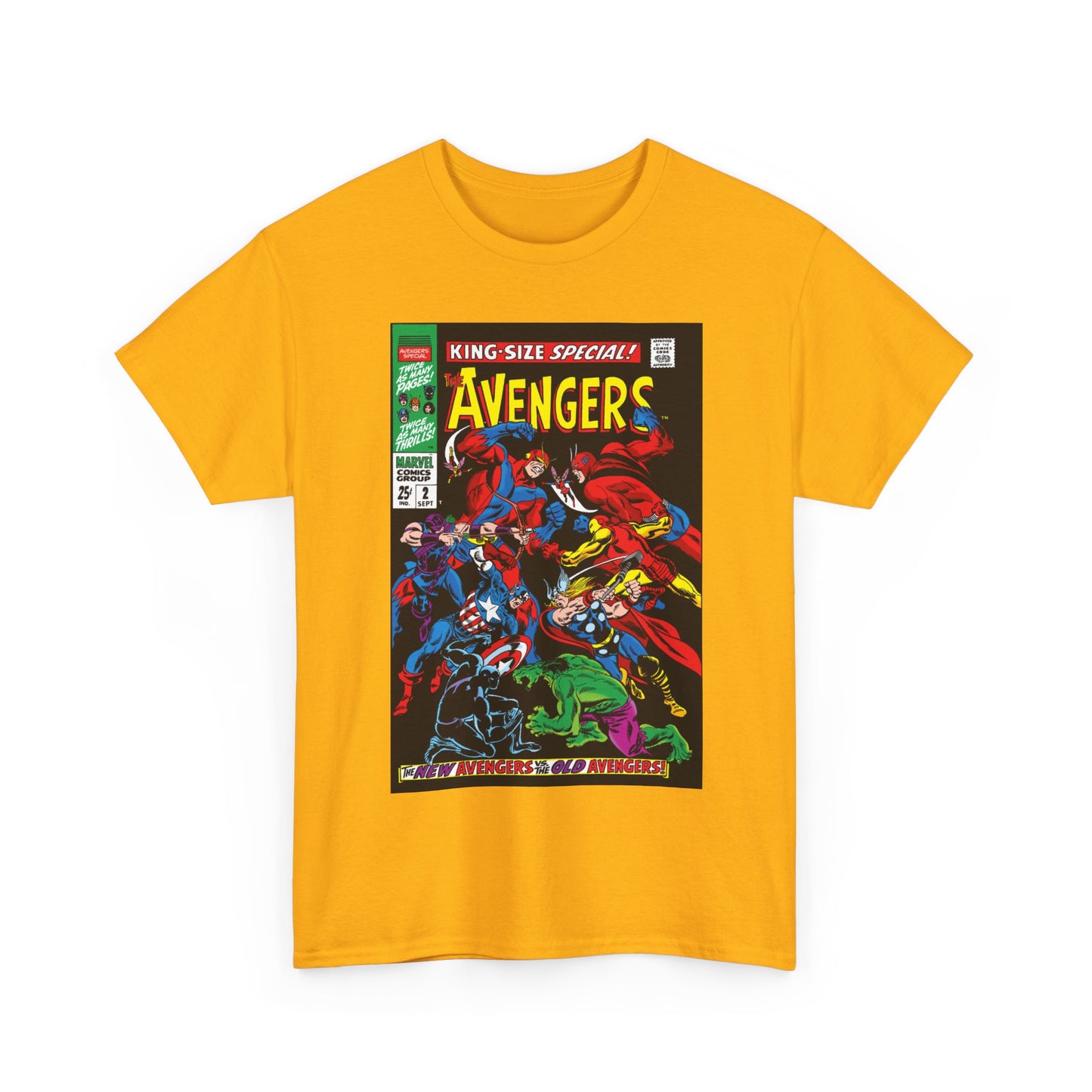 Avengers T-Shirt - Annual #2 Cover Art - New Avengers Vs Old Avengers - Marvel Comics