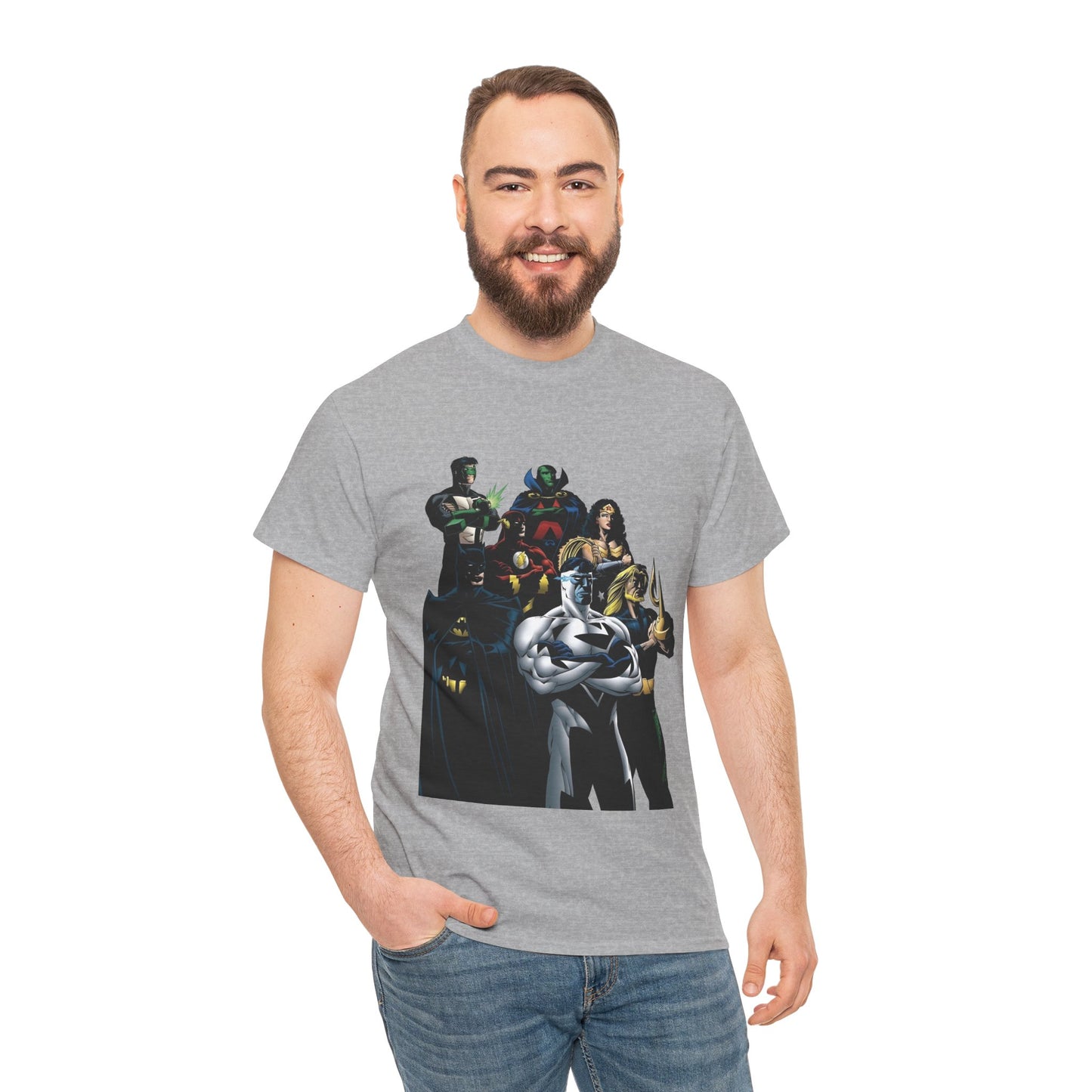 JLA T-Shirt - Howard Porter Art - Superman, Batman, Wonder Woman, Flash - DC Comics