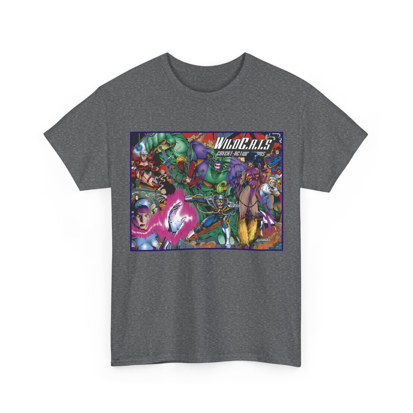 Wildcats T-Shirt - Jim Lee Art - #0 Cover - Spartan, Grifter, Zealot, Voodoo, Maul, Warblade, Emp - Image Comics/Wildstorm/DC Comics - WildC.A.T.S.
