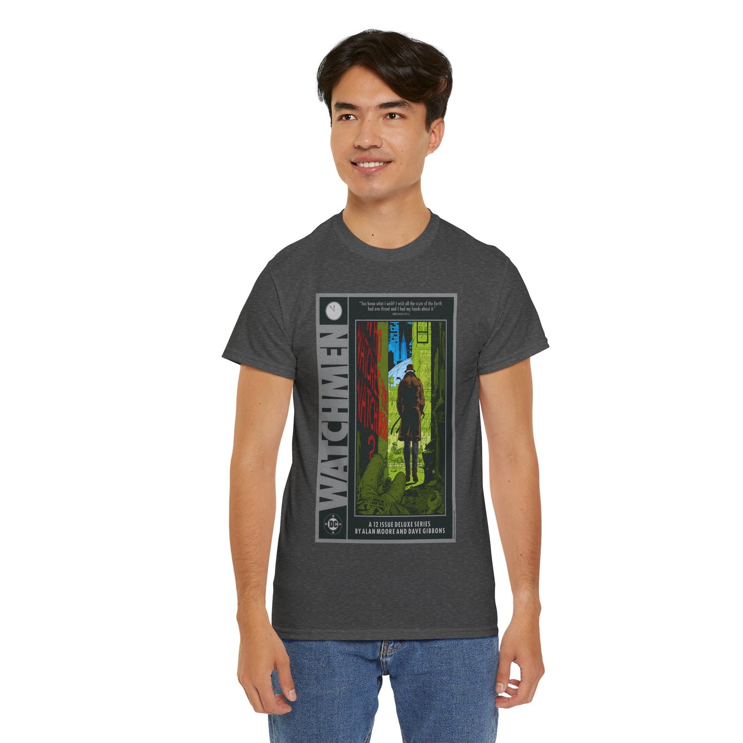 Watchmen Ad T-Shirt - Dave Gibbons Art - Rorschach - DC Comics