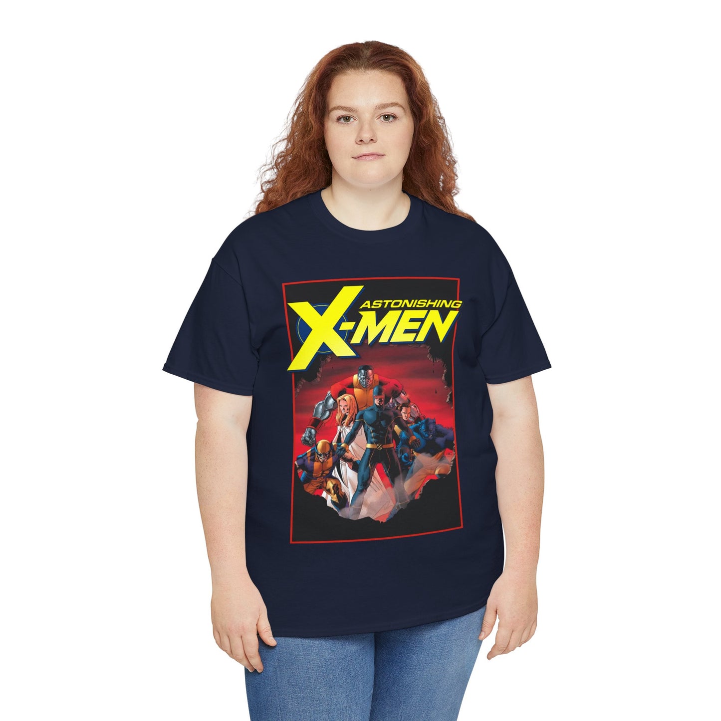 Astonishing X-Men T-Shirt - John Cassady Art - Cyclops, Beast, Wolverine, Colossus, Emma Frost - Marvel Comics