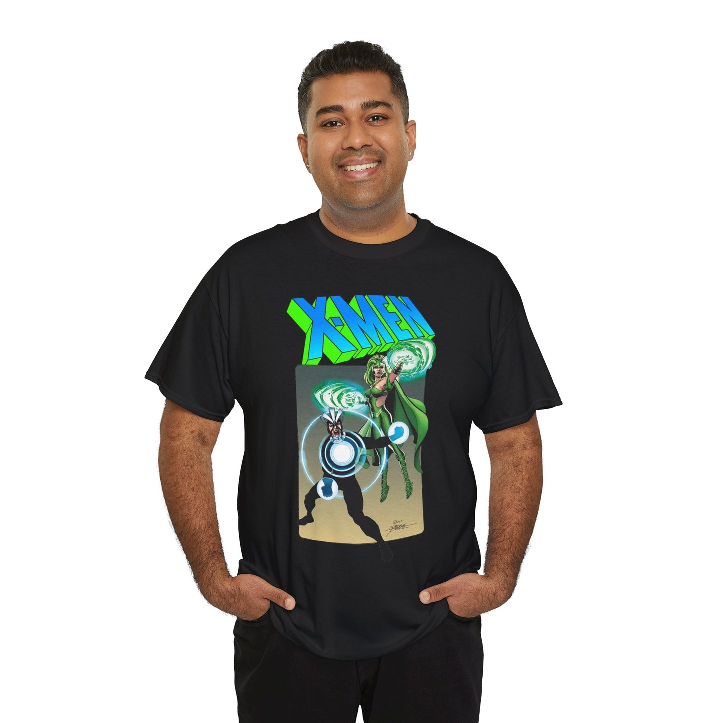 Havok & Polaris T-Shirt - George Perez Art - Uncanny X-Men Members - Marvel Comics Mutants
