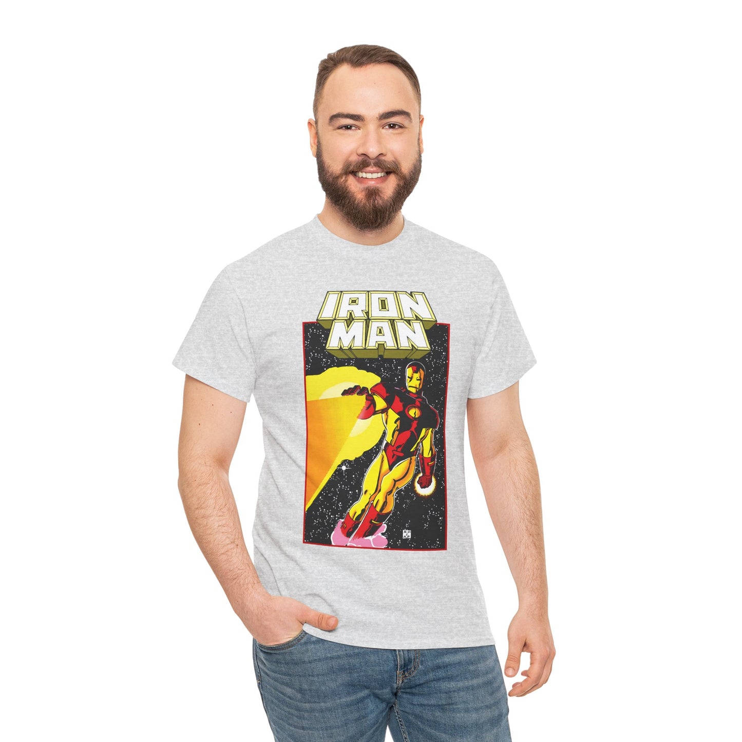 Iron Man T-Shirt - John Romita Jr Art - Cover to Issue #256 - Tony Stark in Space - Marvel Comics