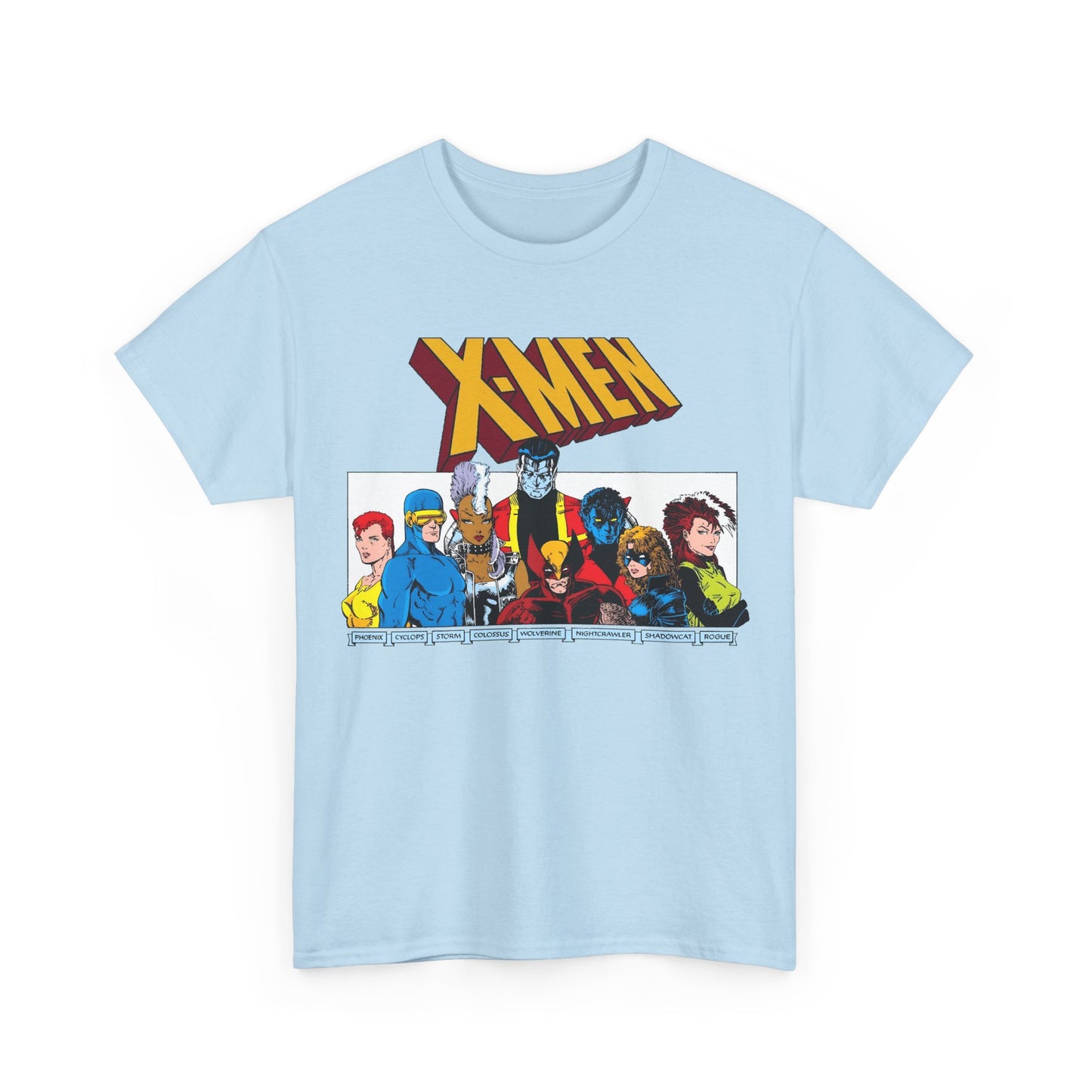 X-Men T-Shirt - Arthur Adams Art - Cyclops, Nightcrawler, Storm, Wolverine, Shadowcat, Phoenix (Rachel Summers), Colossus, Rogue - Marvel Comics