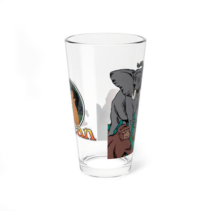 Tarzan 16oz Pint Glass - Lord of the Jungle - Filmation Saturday Morning Cartoon 1980s