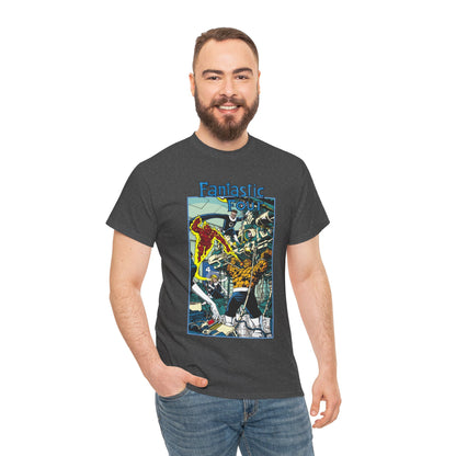 Fantastic Four T-Shirt - George Perez Art - Reed Richards, Invisible Woman, Human Torch, The Thing - Marvel Comics