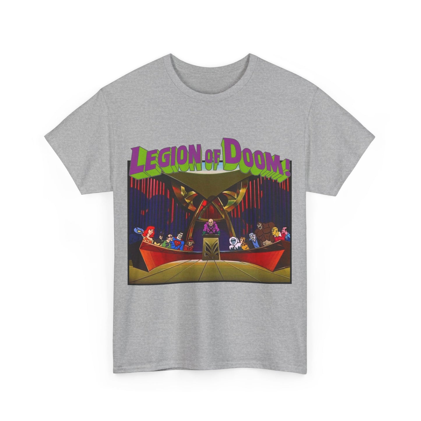 Legion of Doom T-Shirt - Super Friends Cartoon - Lex Luthor, Grodd, Brainiac, Giganta, Riddler, Bizarro, Scarecrow, Hanna-Barbera Animation