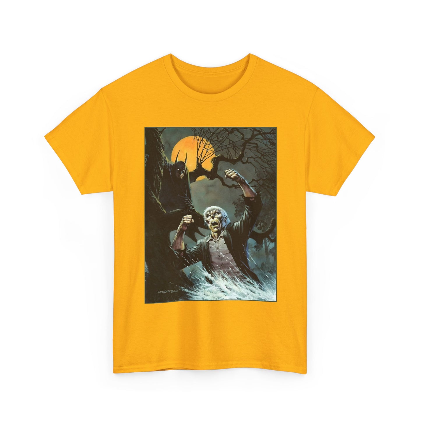 Solomon Grundy T-Shirt - Bernie Wrightson Art - Batman Watching From the Trees - DC Comics