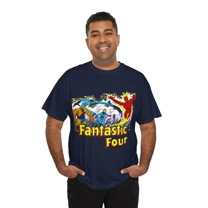 Fantastic Four T-Shirt - John Byrne Art - Reed Richards, Invisible Woman, Human Torch, The Thing - Marvel Comics