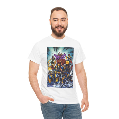 X-Men Revolution T-Shirt - Arthur Adams Art - Jean Grey, Storm, Wolverine, Cable, Rogue, Beast, Colossus, Gambit, Nightcrawler, Psylocke, Thunderbird III - Marvel Comics