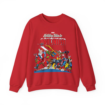 Marvel Comics Christmas Crewneck Sweatshirt - Spider-Man, Punisher, Ghost Rider, X-Men, Fantastic Four