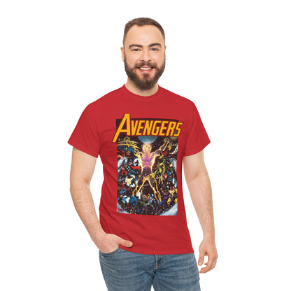Avengers T-Shirt - George Perez Art - Korvac Saga - Guardians of the Galaxy - Thor, Captain America, Iron Man, Scarlet Witch, Vision, Wonder Man, Hawkeye - Marvel Comics