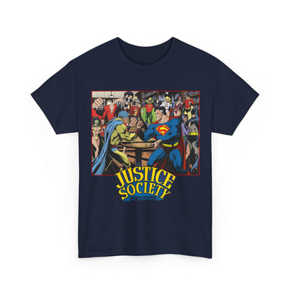 Justice Society of America T-Shirt - Superman, Wonder Woman, Atom, Starman, Huntress, Power Girl, Green Lantern, Batman, Plastic Man, Flash - JSA - DC Comics