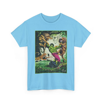 Incredible Hulk T-Shirt - Joe Jusko Art - Hulk Fighting Lions and Tigers (But No Bears, Oh My!) - Marvel Comics