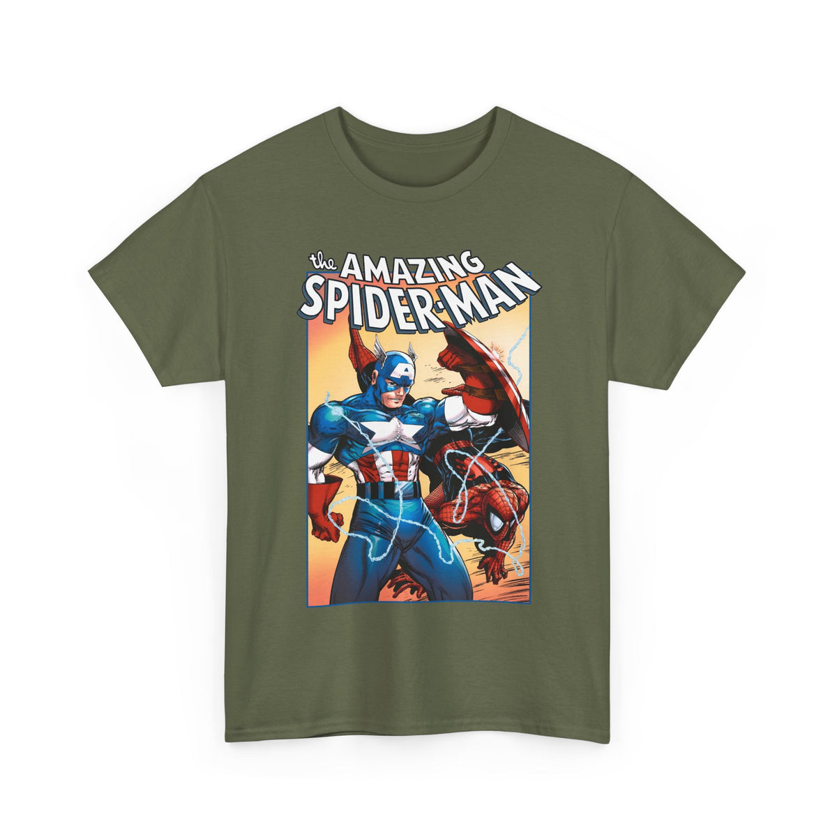Amazing Spider-Man & Captain America T-Shirt - Todd McFarlane Art - Marvel Comics