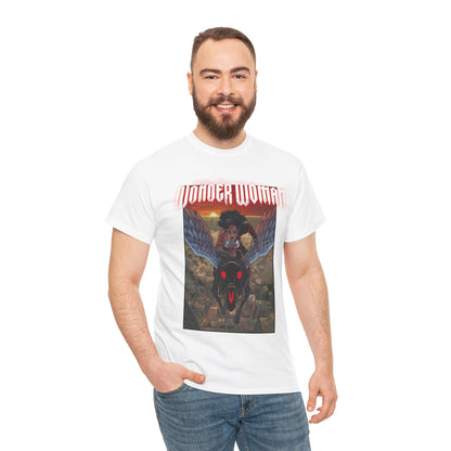 Absolute Wonder Woman T-Shirt - Hayden Sherman Art - DC Comics All-In - Raised in Hell by Circe - Riding Pegasus