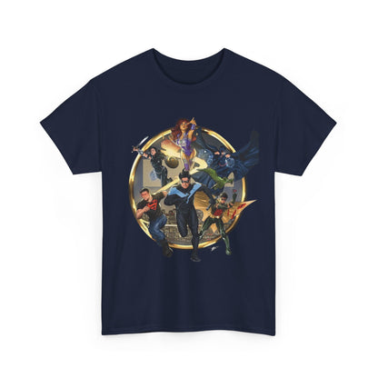 Titans T-Shirt - Taurin Clarke Art - Nightwing, Raven, Starfire, Wonder Girl, Superboy, Robin - DC Comics