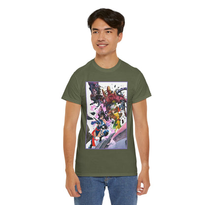 Rogue & Psylocke T-Shirt - Ripping Apart a Sentinel - X-Men Mutants - Marvel Comics