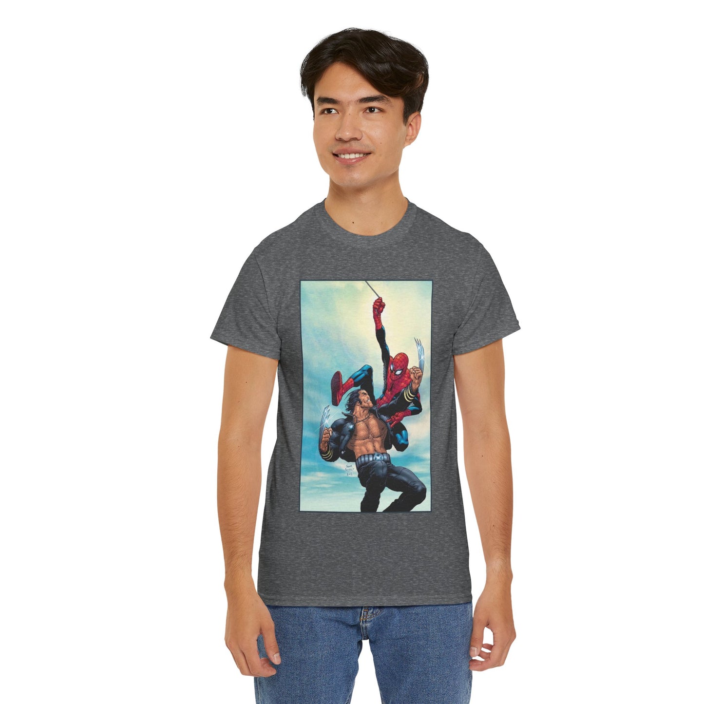 Wolverine Vs Spider-Man T-Shirt - Frank Quitely Art - Marvel Comics