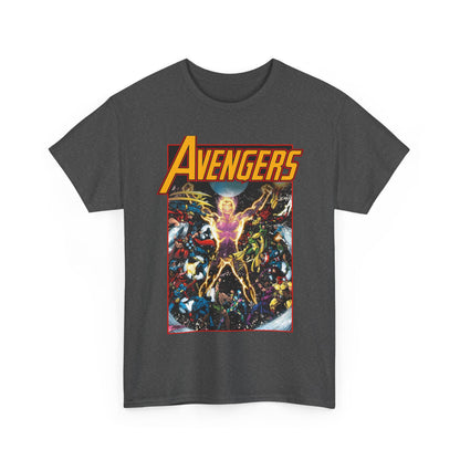 Avengers T-Shirt - George Perez Art - Korvac Saga - Guardians of the Galaxy - Thor, Captain America, Iron Man, Scarlet Witch, Vision, Wonder Man, Hawkeye - Marvel Comics