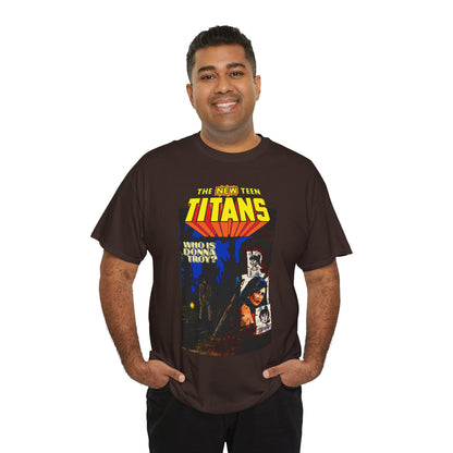New Teen Titans T-Shirt - Classic George Perez Art - Who is Donna Troy? - Iconic Story and Cover - Robin/Dick Grayson - Popular DC Comics 1980s Series