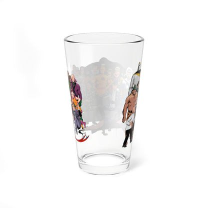 Secret Origins of Super-Villains Pint Glass, 16oz - DC Comics - Catwoman, Grodd, Lex Luthor, Joker, Mr Mxyzptlk, Mirror Master, Poison Ivy - Dick Giordano Art
