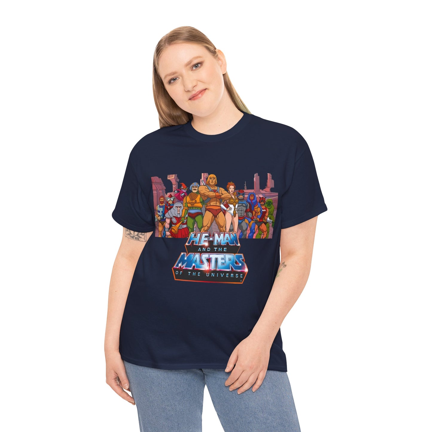 Masters of the Universe T-Shirt - He-Man, Man-At-Arms, Teela, Orko, Fisto, Moss Man, Ram Man - 1980s Filmation Art