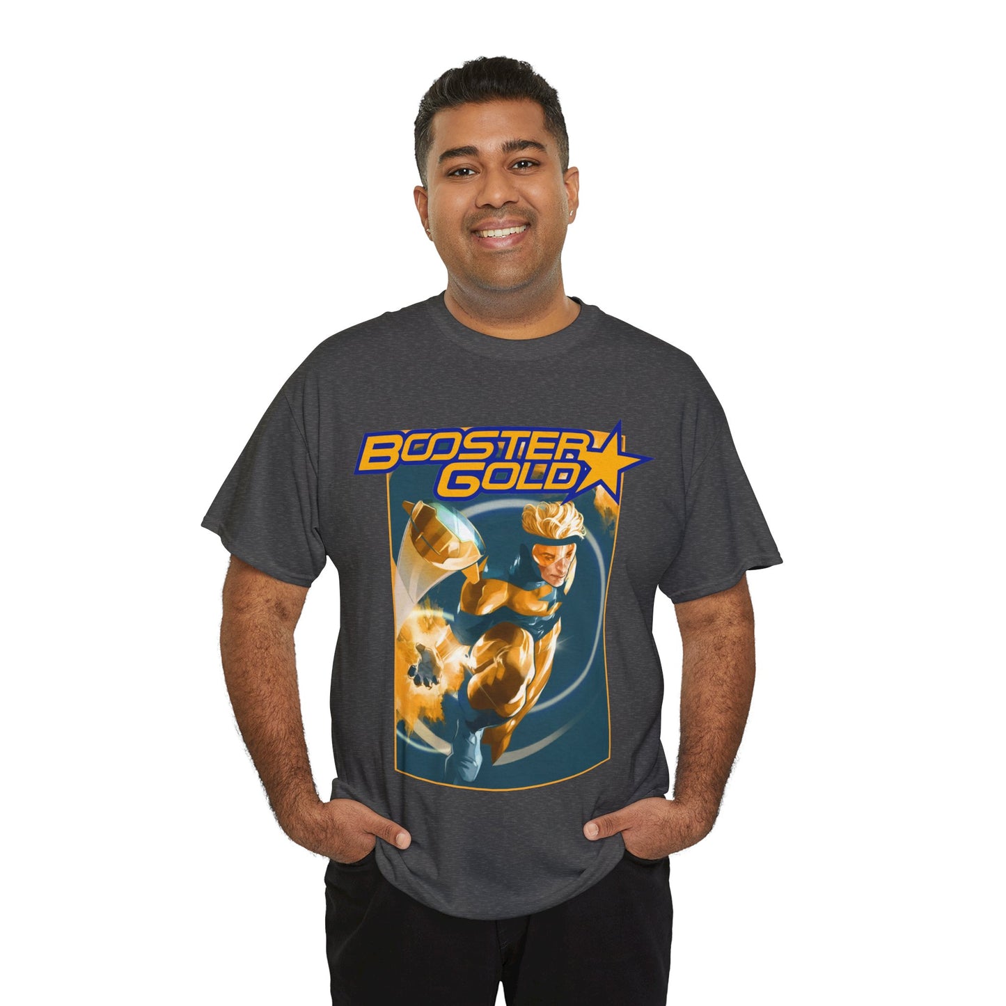 Booster Gold T-Shirt - Don Aguillo Art - Justice League: The Omega Act - DC Comics