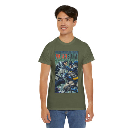Punisher/Batman T-Shirt - John Romita Jr Art - Deadly Knights, Joker - DC Comics/Marvel Comics