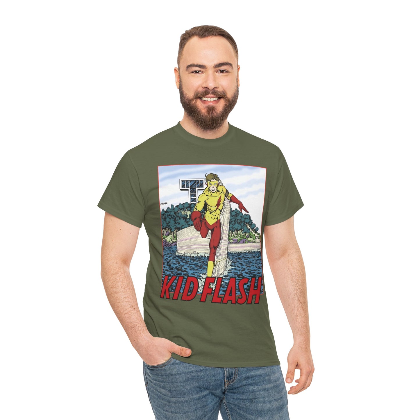Kid Flash T-Shirt - George Perez Art - Wally West - New Teen Titans Member - Titans Tower - Future Flash - DC Comics