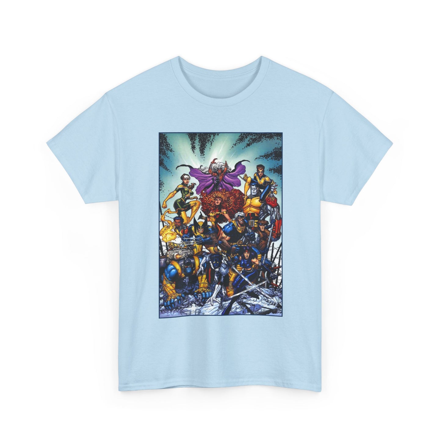 X-Men Revolution T-Shirt - Arthur Adams Art - Jean Grey, Storm, Wolverine, Cable, Rogue, Beast, Colossus, Gambit, Nightcrawler, Psylocke, Thunderbird III - Marvel Comics
