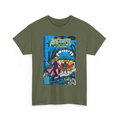 Amethyst, Princess of Gemworld T-Shirt - George Perez & Ernie Colon Art - The Last Battle Vs Dark Opal - DC Comics