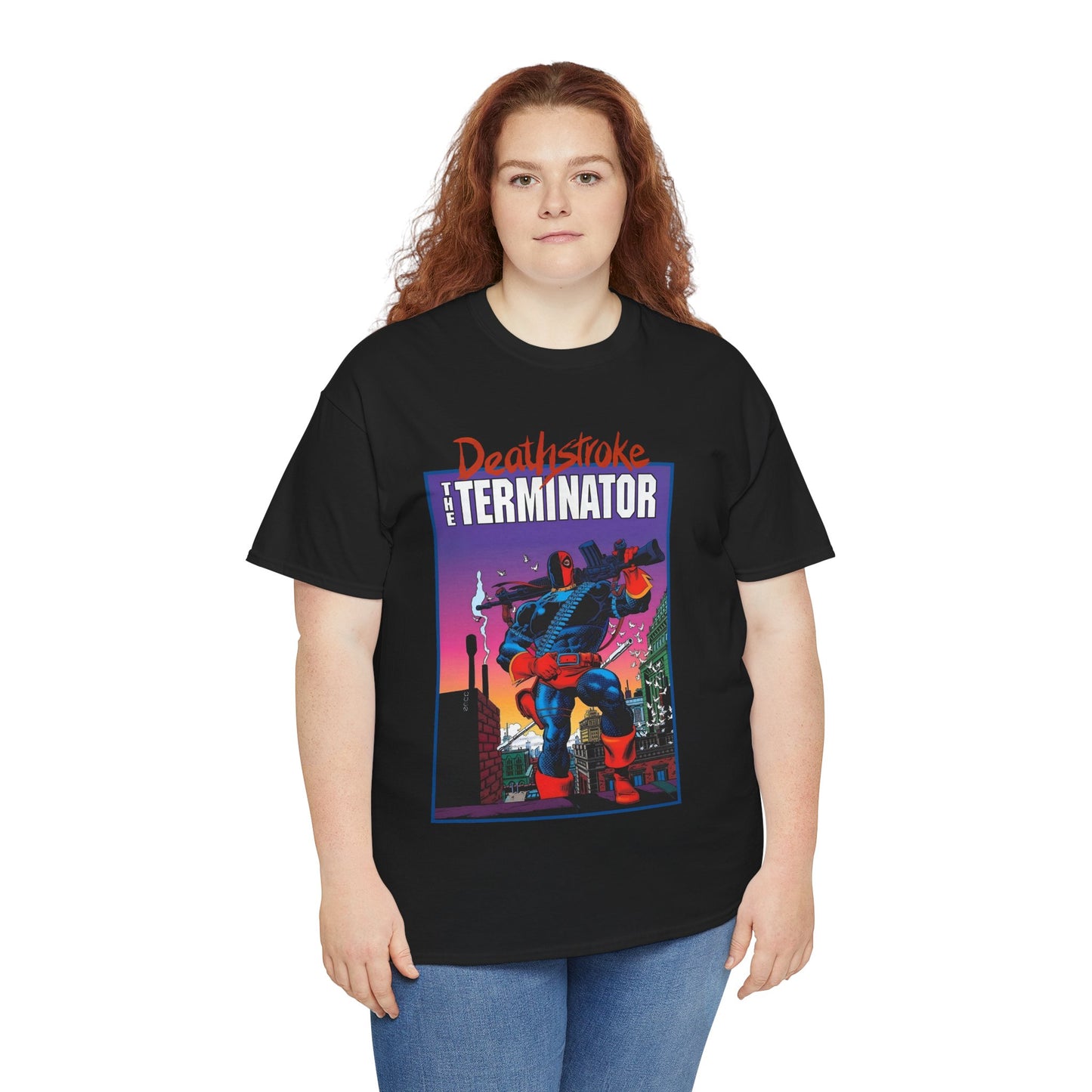 Deathstroke The Terminator T-Shirt - Mike Zeck Art - New Teen Titans Foe & Mercenary - Slade Wilson, Father of Jericho and Ravager - DC Comics - #1 Cover