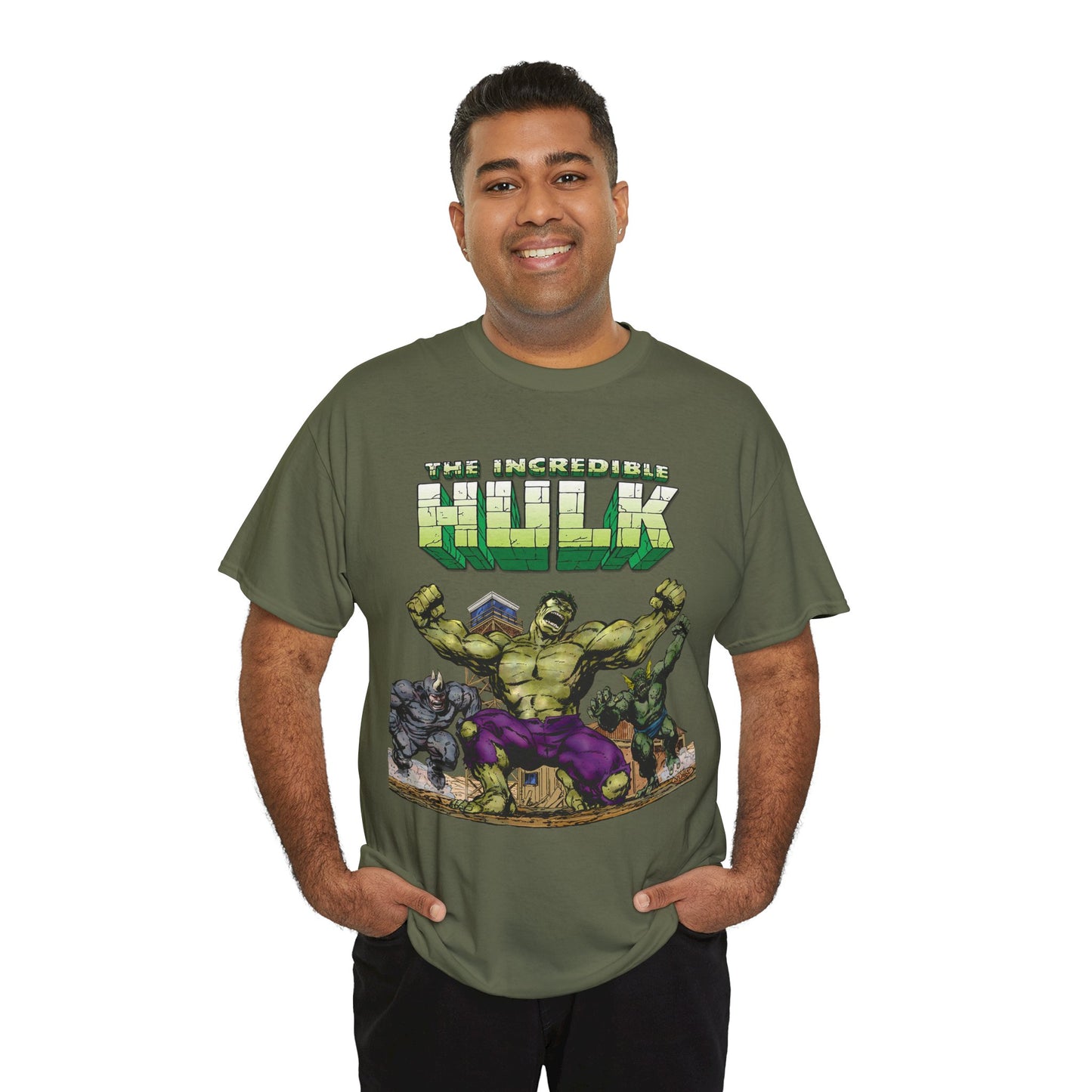 Incredible Hulk T-Shirt - Classic John Byrne Art - Rhino, Abomination - Marvel Comics - Bruce Banner