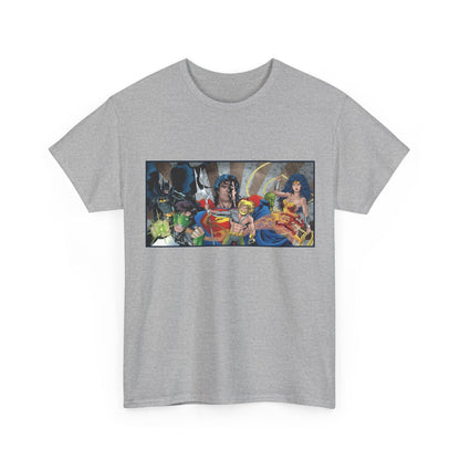 Justice League T-Shirt - Kevin Maguire Art - Superman, Wonder Woman, Flash, Aquaman, Green Lantern - DC Comics