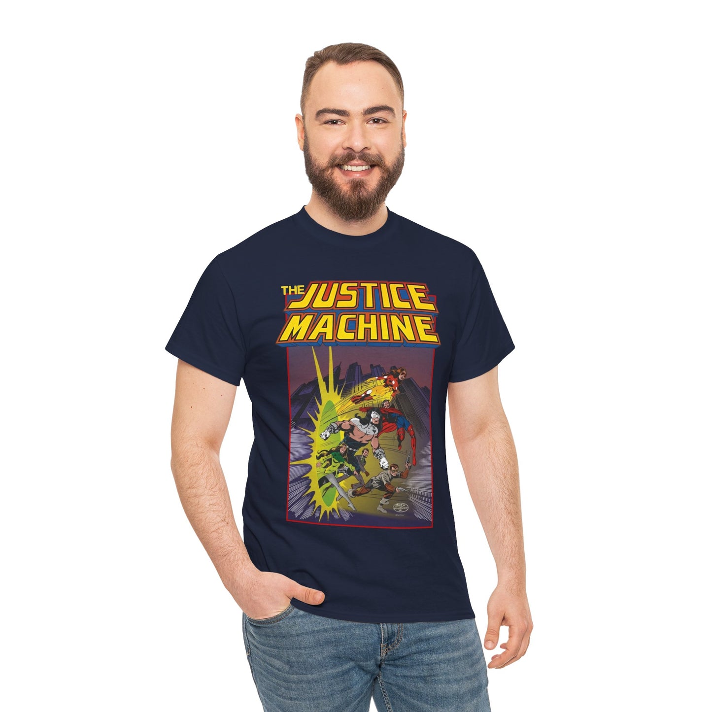 Justice Machine T-Shirt - John Byrne Art - Comico Comics