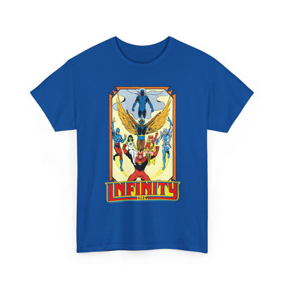 Infinity Inc Shirt - Todd McFarlane Art - Jade, Obsidian, Fury, Northwind, Nuklon, Silver Scarab, Star-Spangled Kid - JSA Successors - DC Comics