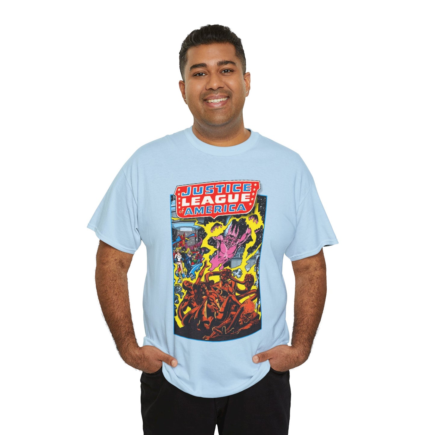 Justice League of America T-Shirt - George Perez Art - JSA Team-Up Cover - DC Comics