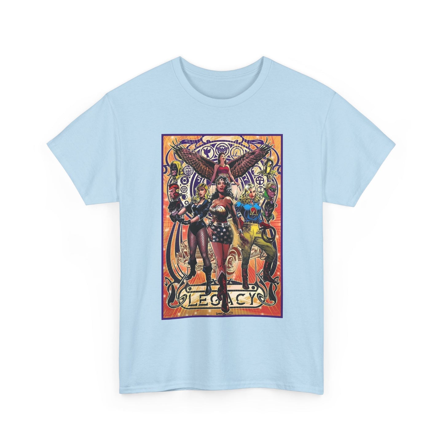 Justice Society T-Shirt - Tony Harris Art - Wonder Woman, Liberty Belle, Black Canary, Hawkgirl - JSA - DC Comics