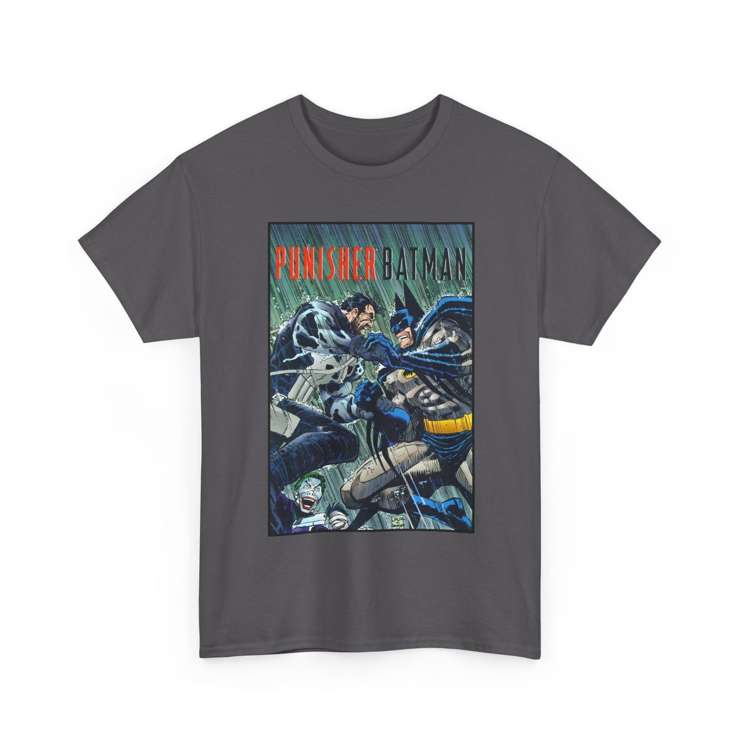 Punisher/Batman T-Shirt - John Romita Jr Art - Deadly Knights, Joker - DC Comics/Marvel Comics